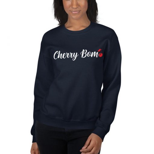 CHERRY BOMB - Women's pullover navy Sweatshirt