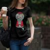 Cat Mashine Print Woman black T-shirts