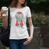 Cat Mashine Print Woman white T-shirt