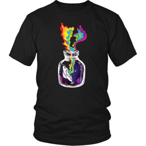 Colorful Let The Weird Out UFO T Shirt