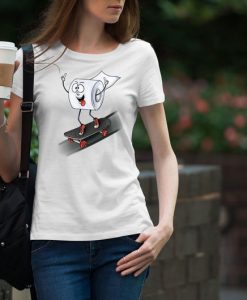 Crazy Roll Print Woman white T-shirt