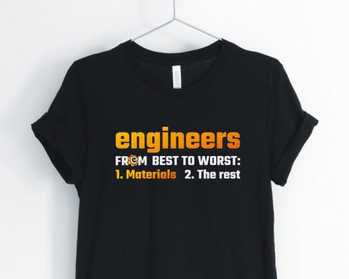 Engineers From Best To Worst Unisex Shirt