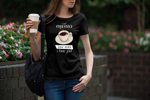 Espresso Print Woman black T-shirt