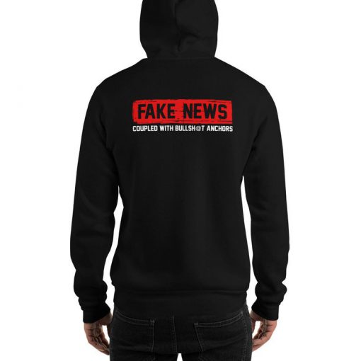 FAKE NEWS coupled with bullsh@t anchors - Men's Hoodie