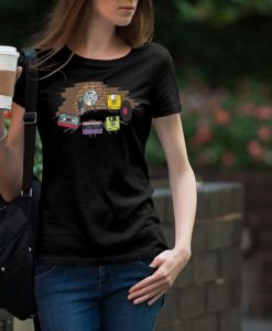 Floppy Threat Print Woman black T-shirt