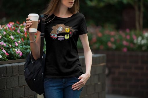 Floppy Threat Print Woman black T-shirt