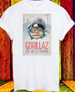 Gorillaz Live on Letter Man t shirt