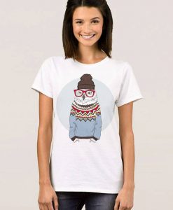 Hipster Owl T Shirt