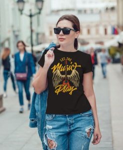 Let the music play Print Woman T-shirt