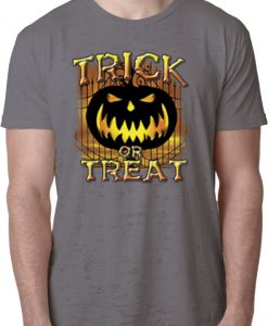 Men's Halloween Trick Or Treat Burnout Tee T-Shirt