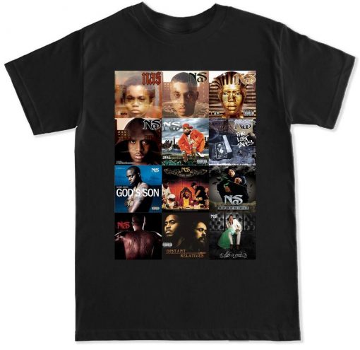 NAS ALBUM COVERS Hip-Hop Rap Tee T-Shirt