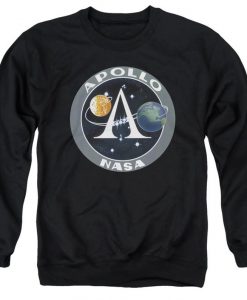 NASA Apollo Mission Patch Black Sweatshirts