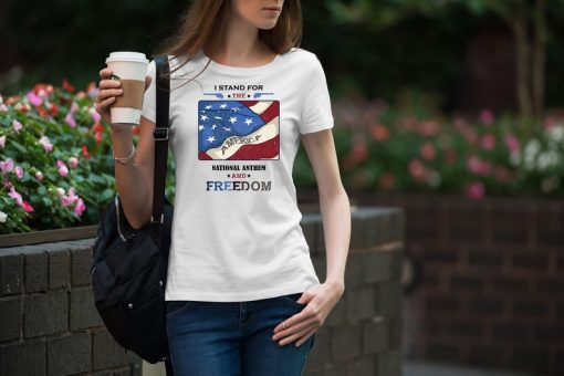 National Anthem Print Woman white T-shirt