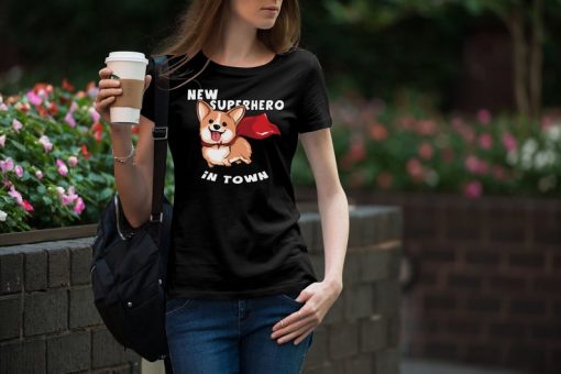 New Superhero Corgi Woman T-shirt