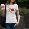 New Superhero Corgi Woman white T-shirt