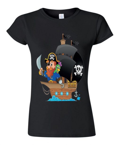 PIRATES SHIP black T-SHIRT