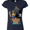 PIRATES SHIP navy T-SHIRT