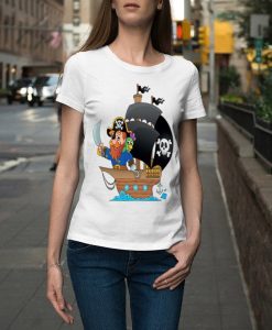 PIRATES SHIP white T-SHIRT