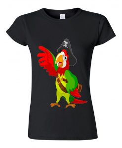 Pirate bird women - black t-shirt