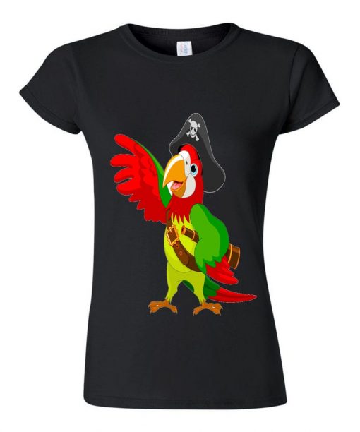 Pirate bird women - black t-shirt