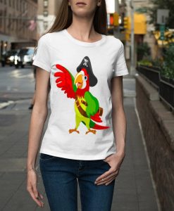 Pirate bird women - white t-shirt