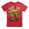 Skate or Die Skull Skateborder T-Shirt