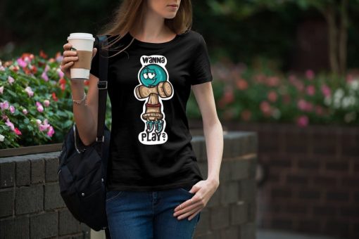 Wanna Play Kendama Print Woman black T-shirt