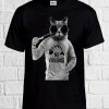 Cat Kitten Meow No Violence Novelty black unisex T Shirt