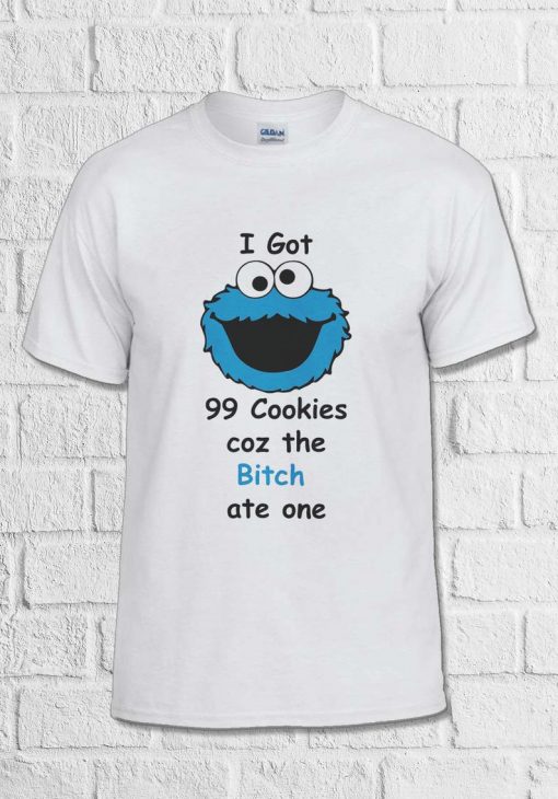 Cookie Monster Muppet Sesame unisex T Shirt