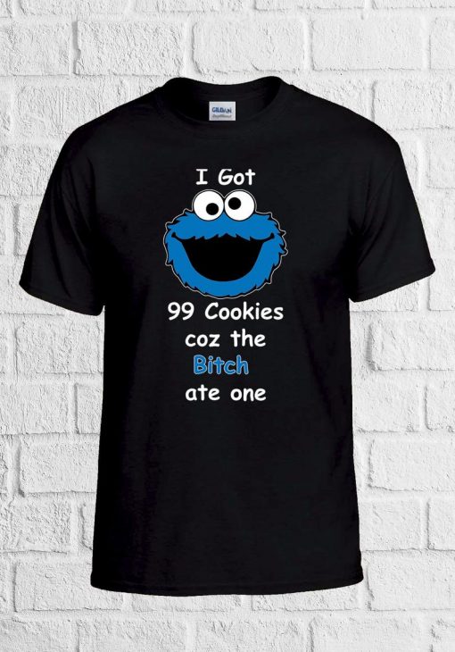 Cookie Monster Muppet Sesame unisex T Shirts