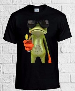 Frog Funny Cocktail Hipster Funny unisex T Shirt