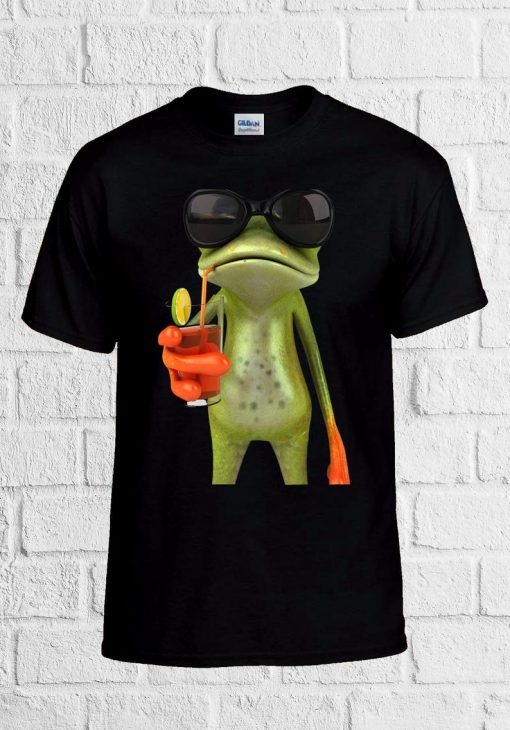 Frog Funny Cocktail Hipster Funny unisex T Shirt