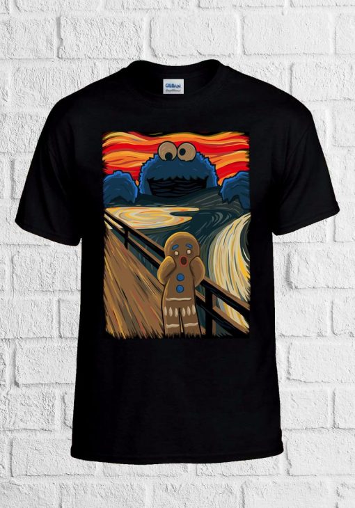 Gingerbread Cookie Monster Scream T Shirt