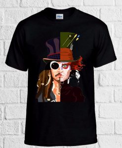 Mad Hatter Johnny Depp Jack Sparrow T Shirt