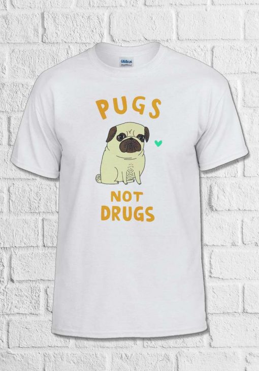 Pugs Not Drugs High Weed Novelty T Shirt