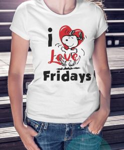 Snoopy I Love Fridays Funny Woman Tshirt