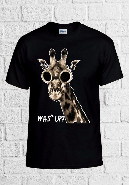 What's Up Was'Up Giraffe Novelty unisex T Shirt