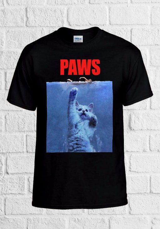 Paws Cat Kitten Meow Parody Hipster T Shirt