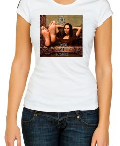 Keep clam and I am at home Mona Lisa funny t shirts