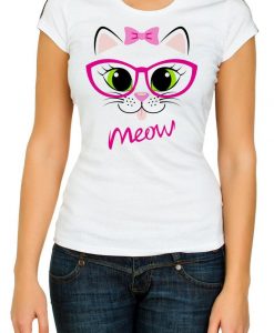 Meow Cute sweet Cat Cool funny T-Shirt