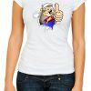 Torn effect Popeye funny women T Shirt