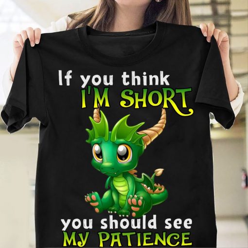 If You Think I'm Short You Should See My Patience Funny Dragon T-shirt