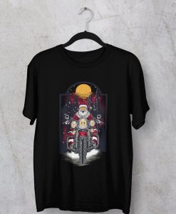 Biker Santa Christmas Gothic T-shirt