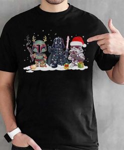 Boba Fett Darth Vader Stormtrooper Christmas Shirt