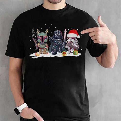 Boba Fett Darth Vader Stormtrooper Christmas Shirt