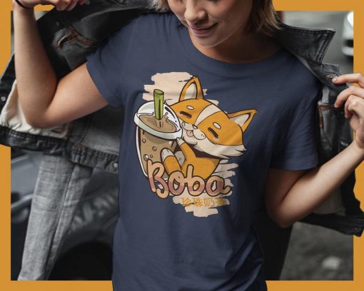 Bubble Tea Corgi Tshirt