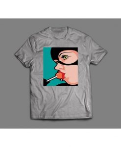 CATWOMAN WITH LOLLIPOP Pop Art Quality Shirt