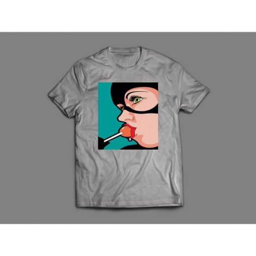 CATWOMAN WITH LOLLIPOP Pop Art Quality Shirt