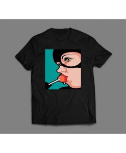 CATWOMAN WITH LOLLIPOP Pop Art Quality Shirt