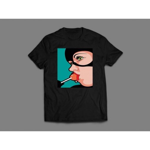 CATWOMAN WITH LOLLIPOP Pop Art Quality Shirt